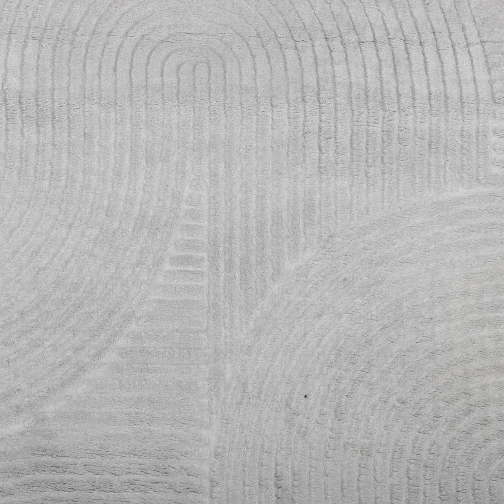 Rug IZA Short Pile Scandinavian Look Grey Ø 100 cm