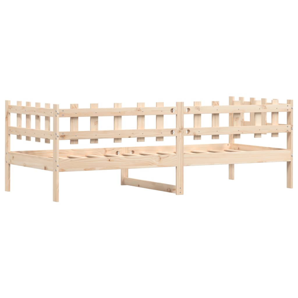 Day Bed without Mattress 90x190 cm Single Solid Wood Pine