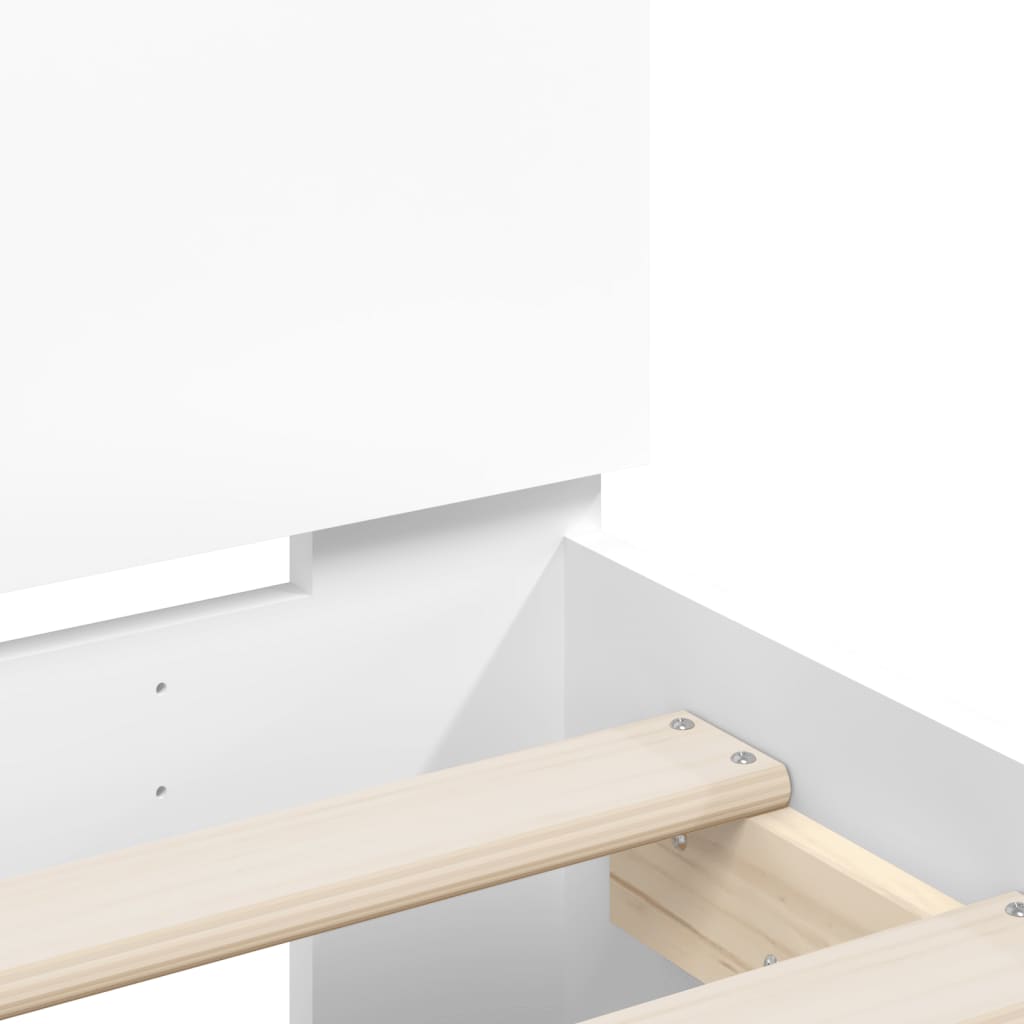 Bed Frame without Mattress White 140x200 cm