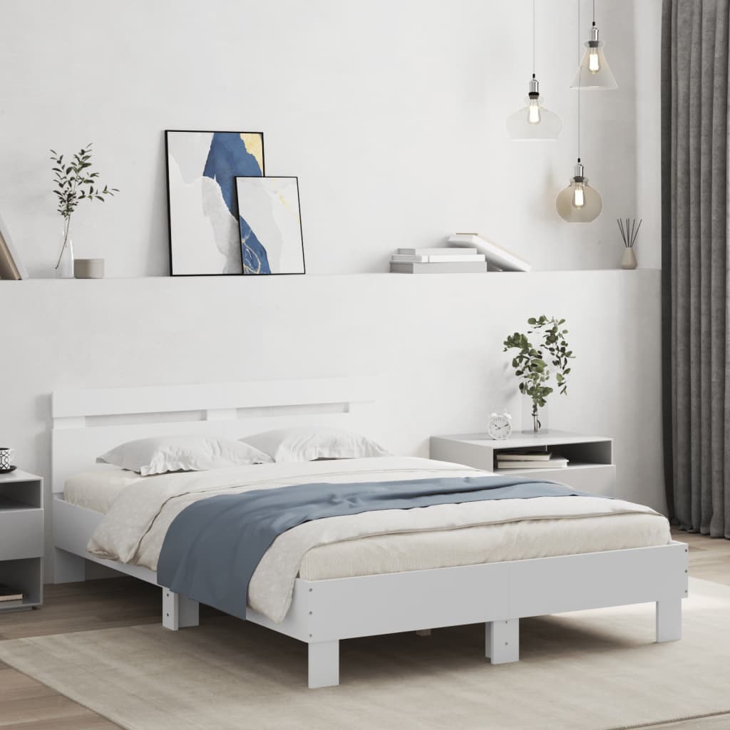 Bed Frame without Mattress White 120x200 cm