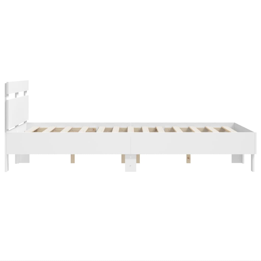 Bed Frame without Mattress White 135x190 cm Double