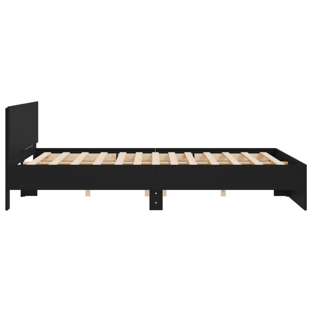 Bed Frame without Mattress Black 200x200 cm