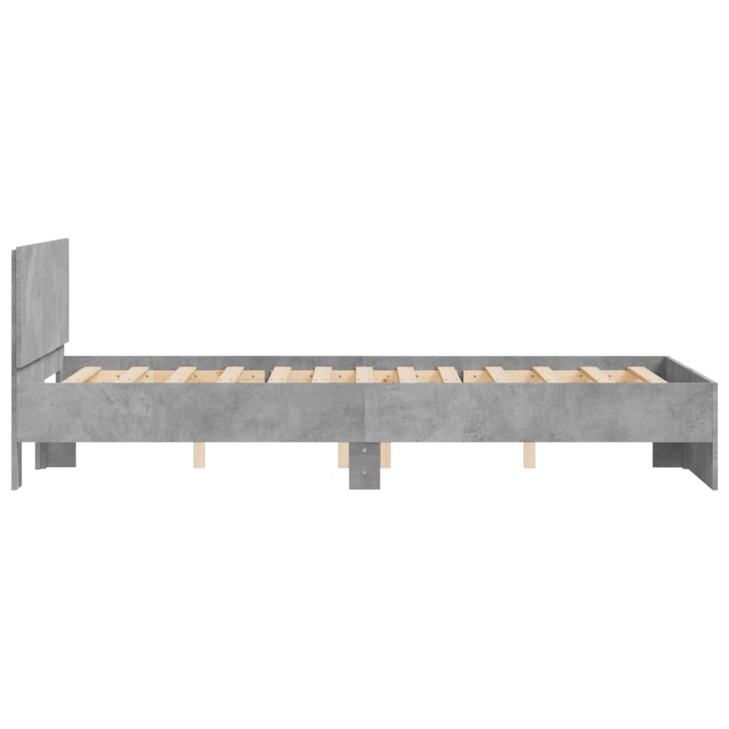 Bed Frame without Mattress Concrete Grey 120x200 cm