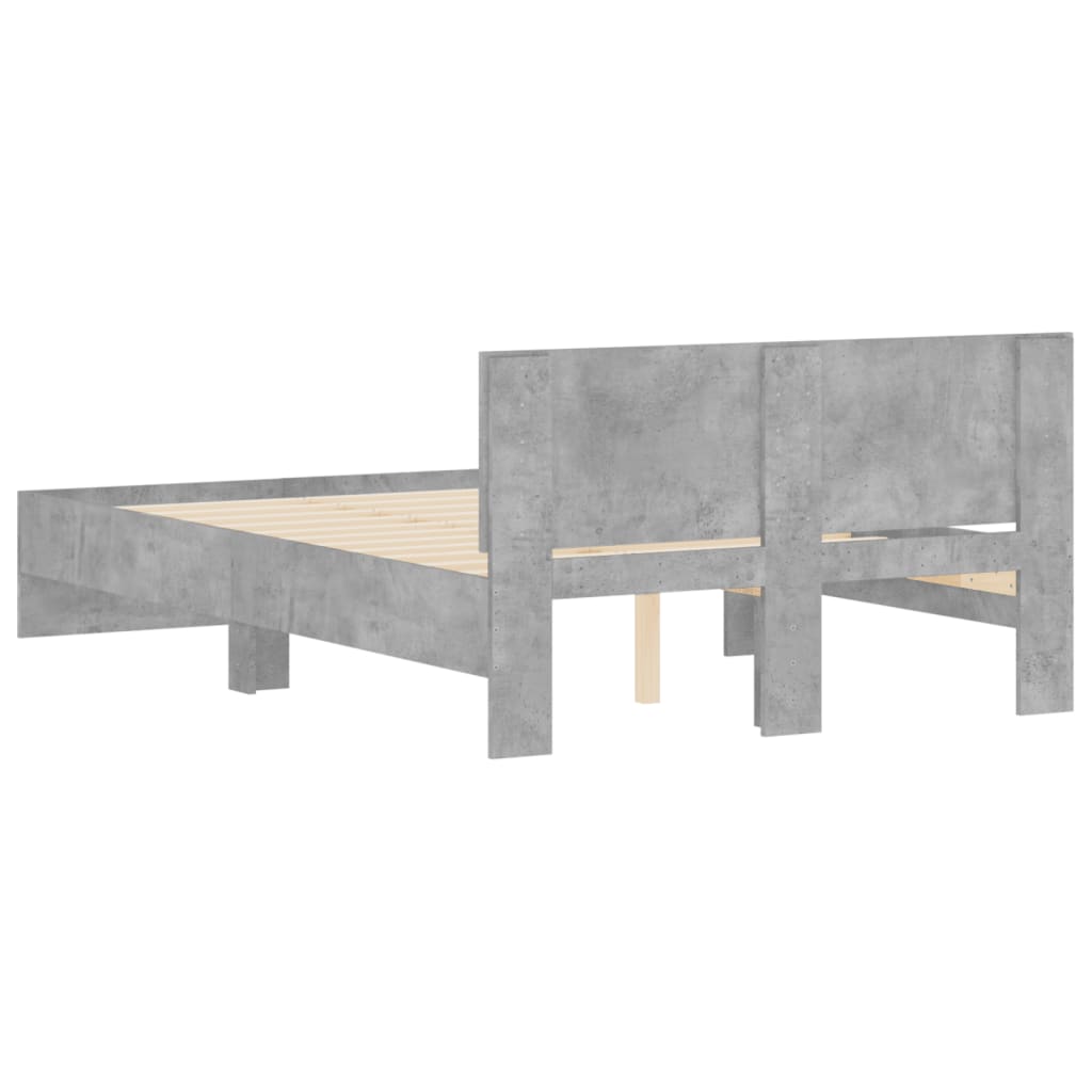 Bed Frame without Mattress Concrete Grey 120x200 cm