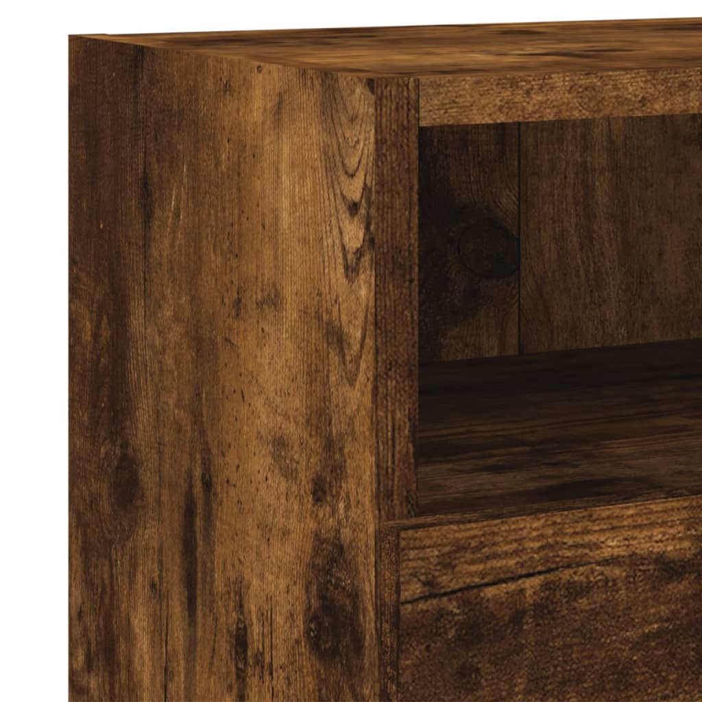 TV Wall Cabinets 2 pcs Smoked Oak 60x30x30 cm Engineered Wood