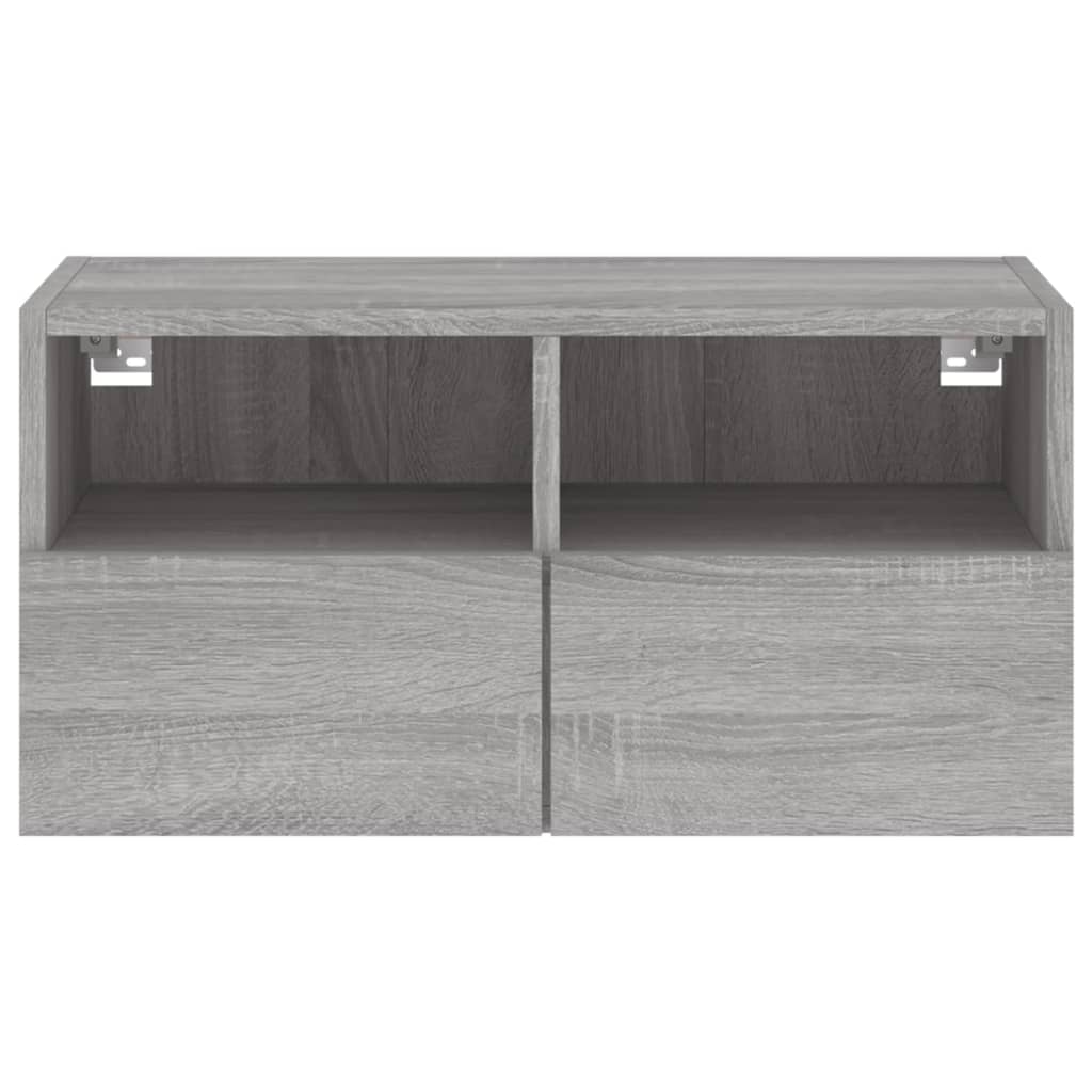 TV Wall Cabinet Grey Sonoma 60x30x30 cm Engineered Wood