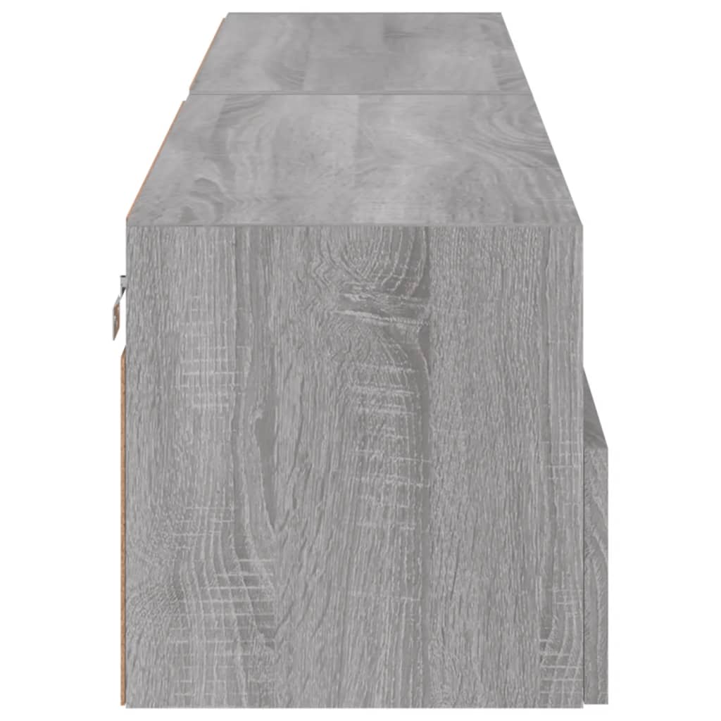 TV Wall Cabinets 2 pcs Grey Sonoma 80x30x30 cm Engineered Wood
