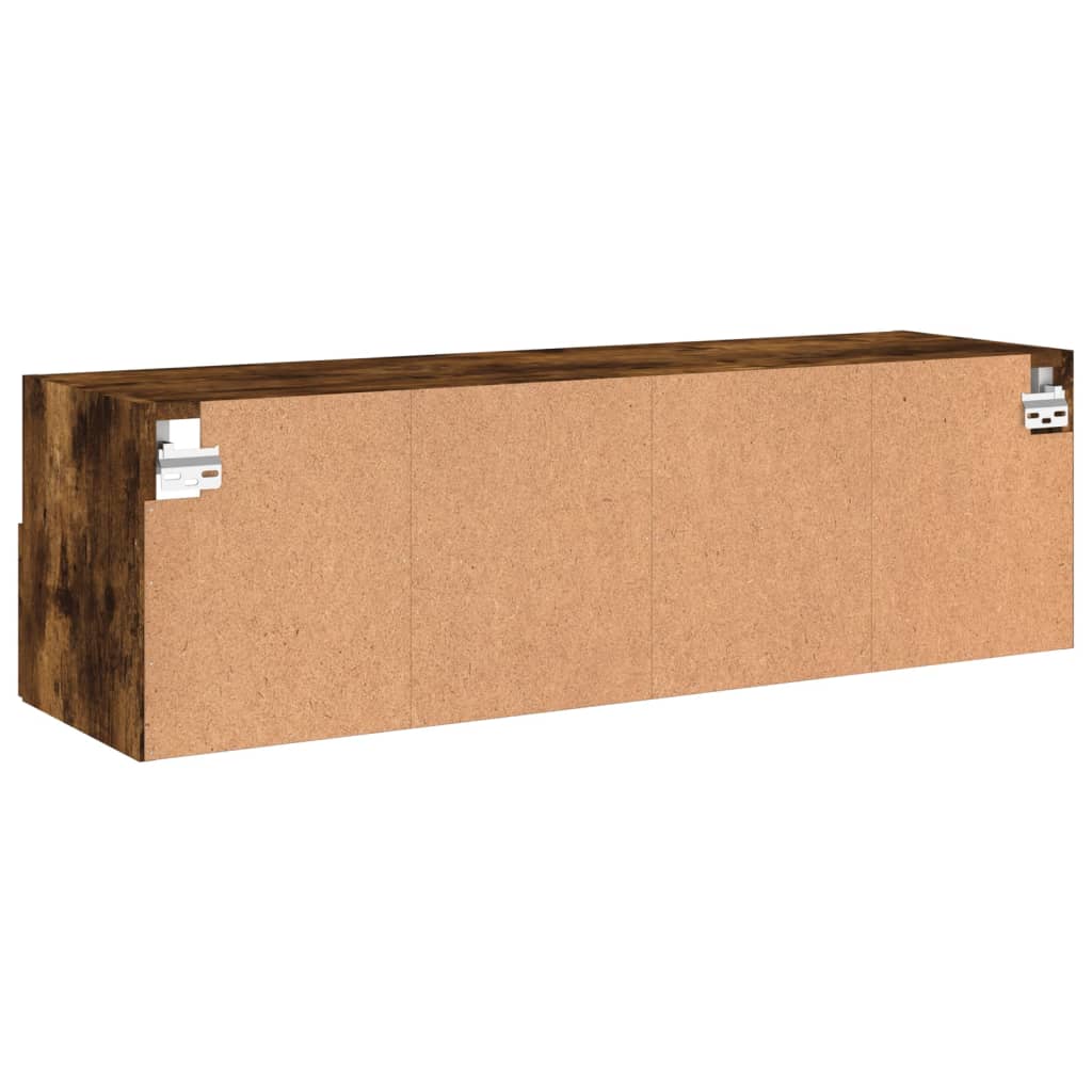 TV Wall Cabinet Smoked Oak 100x30x30 cm Engineered Wood