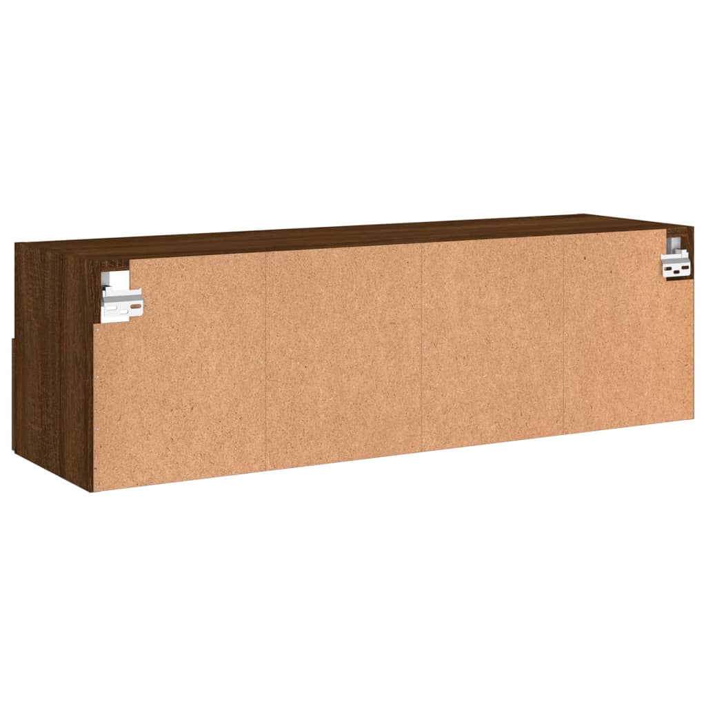 TV Wall Cabinet Brown Oak 100x30x30 cm Engineered Wood