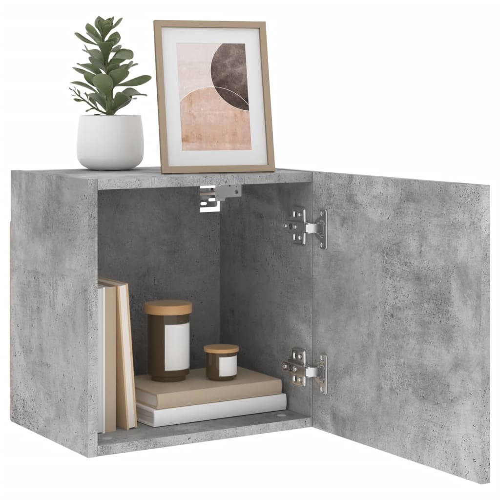 TV Wall Cabinet Concrete Grey 40.5x30x40 cm Engineered Wood