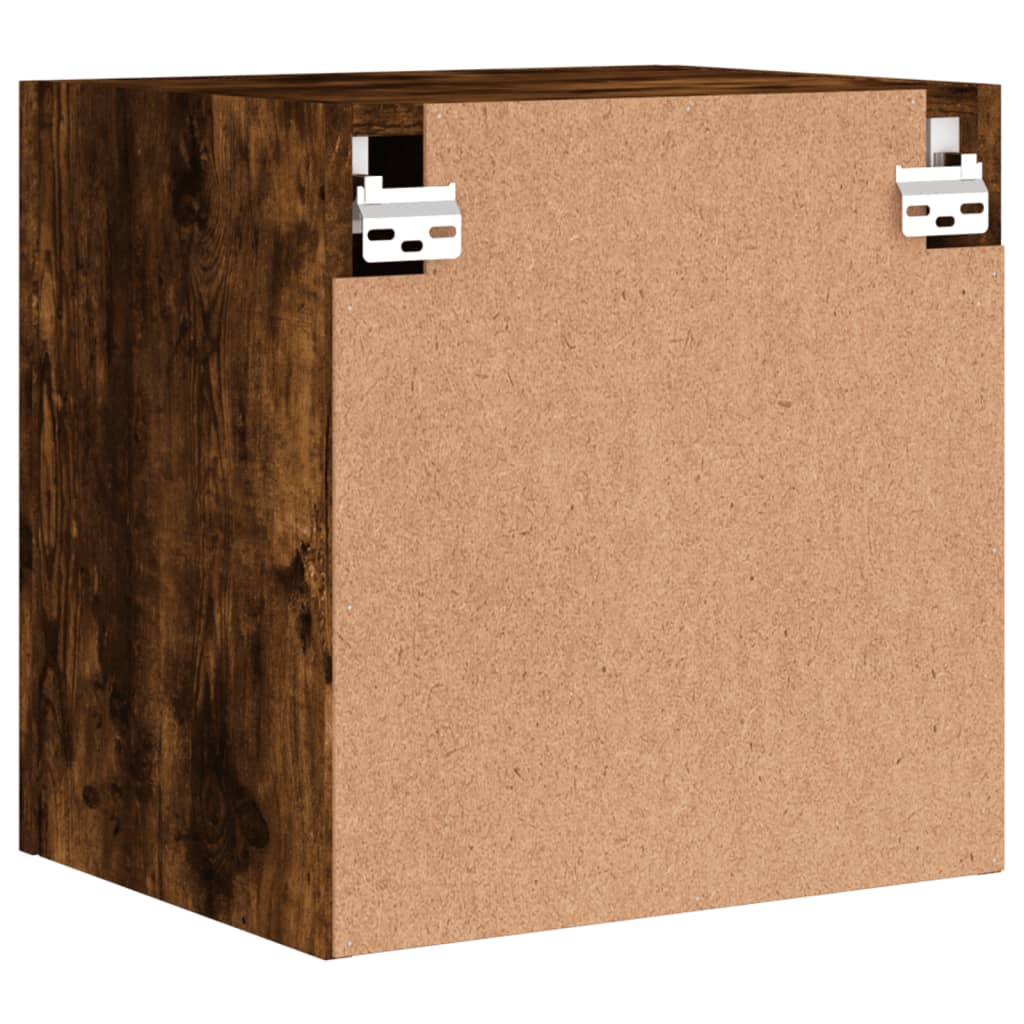 TV Wall Cabinets 2 pcs Smoked Oak 40.5x30x40 cm Engineered Wood