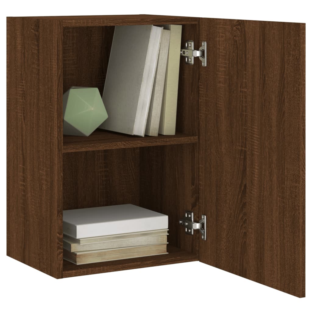 TV Wall Cabinet Brown Oak 40.5x30x60 cm Engineered Wood