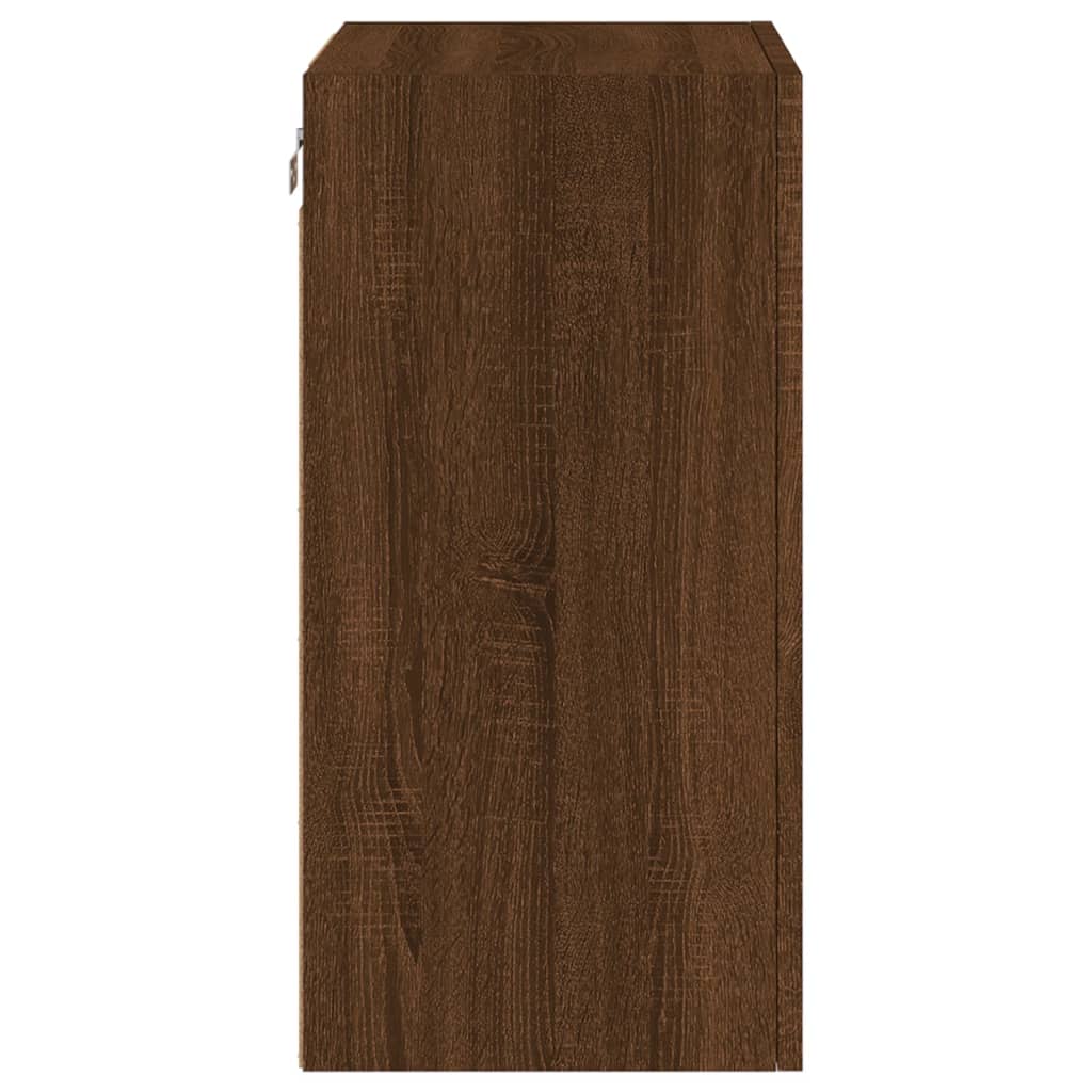 TV Wall Cabinet Brown Oak 40.5x30x60 cm Engineered Wood