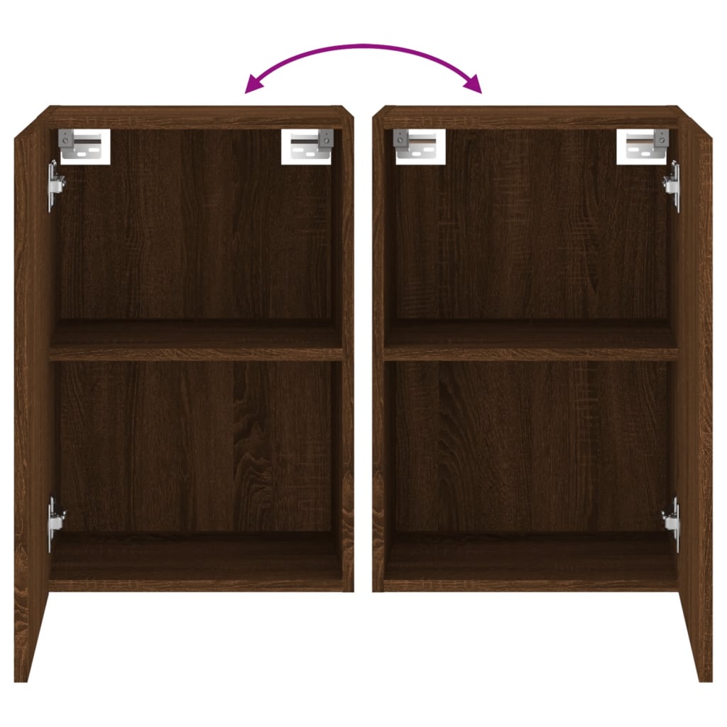 TV Wall Cabinet Brown Oak 40.5x30x60 cm Engineered Wood