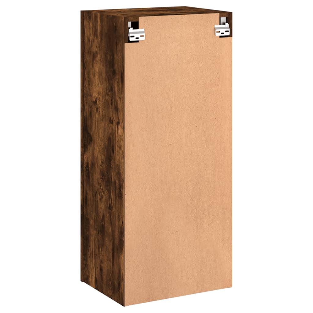 TV Wall Cabinet Smoked Oak 40.5x30x90 cm Engineered Wood