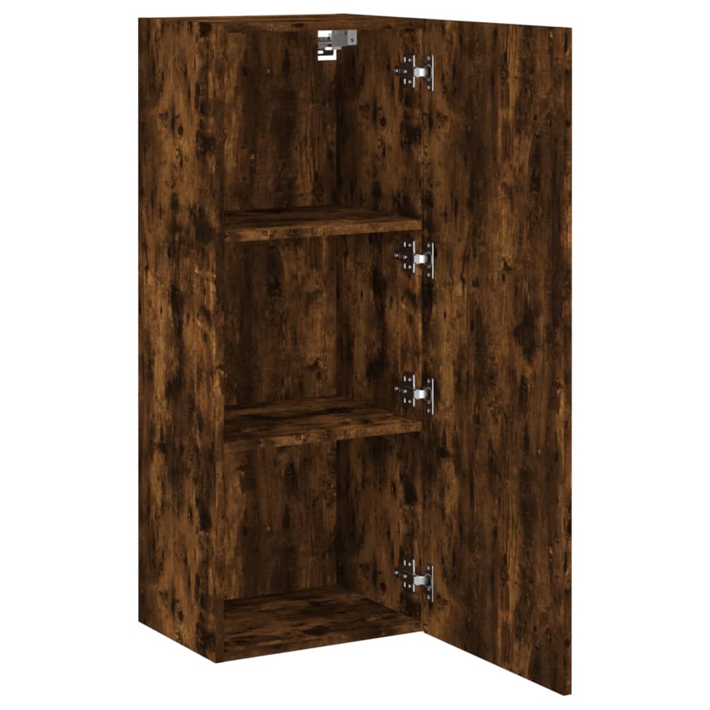 TV Wall Cabinet Smoked Oak 40.5x30x102 cm Engineered Wood
