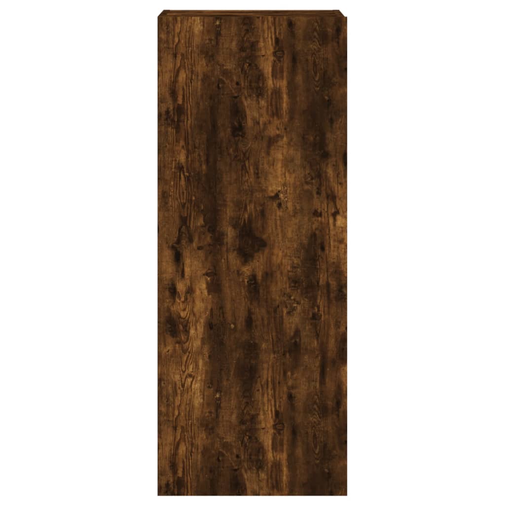 TV Wall Cabinet Smoked Oak 40.5x30x102 cm Engineered Wood