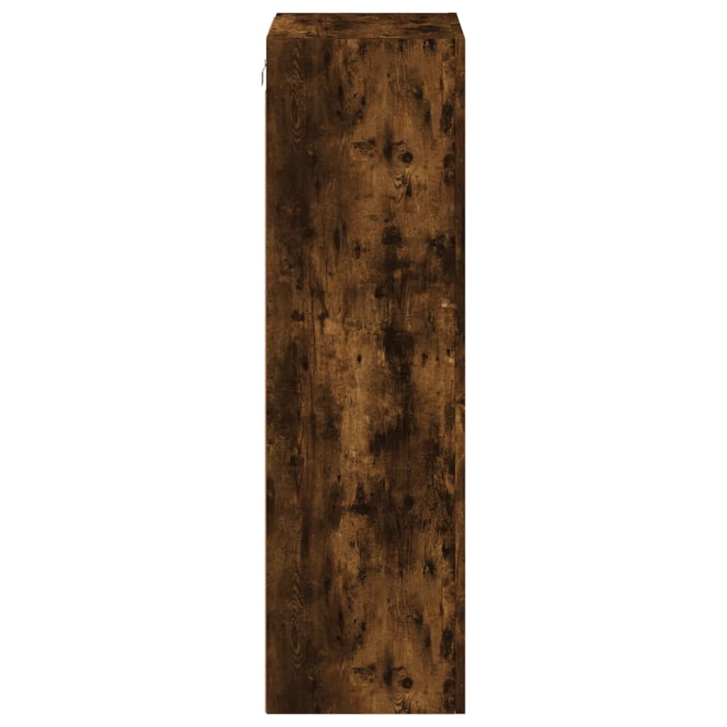 TV Wall Cabinet Smoked Oak 40.5x30x102 cm Engineered Wood