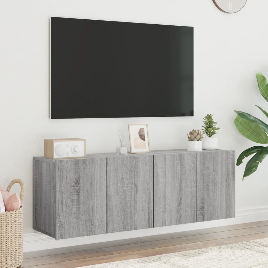 TV Cabinets Wall-mounted 2 pcs Grey Sonoma 60x30x41 cm