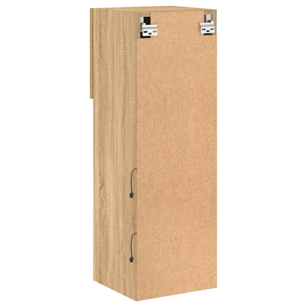 TV Cabinet with LED Lights Sonoma Oak 30.5x30x90 cm