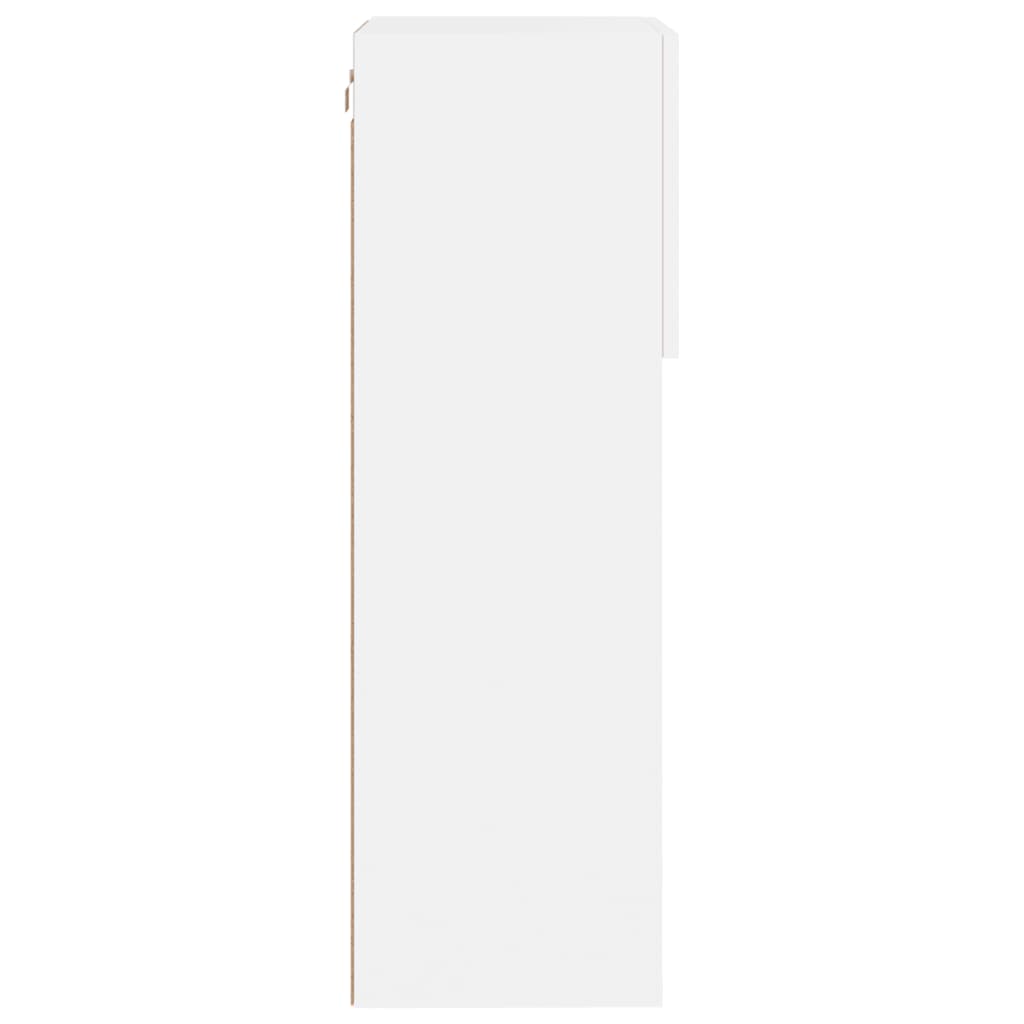 TV Cabinet with LED Lights White 40.5x30x90 cm