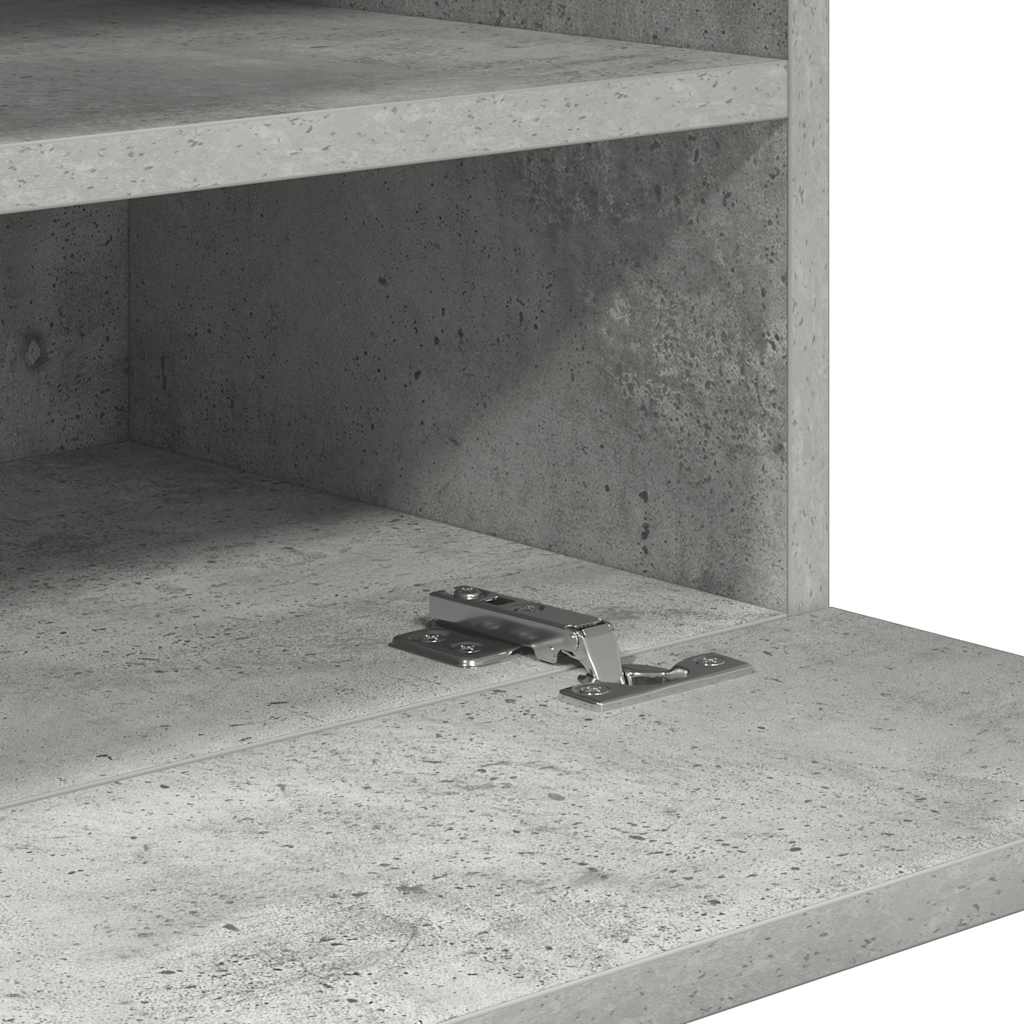 Wall Cabinets with LED Lights for TV 2 pcs Concrete Grey 40x30x60.5 cm
