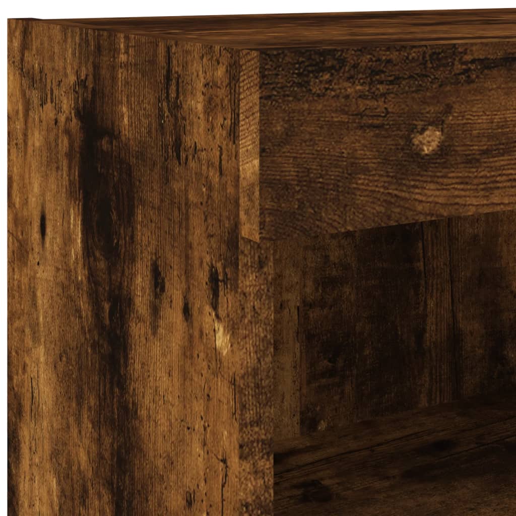 TV Cabinets with LED Lights 2 pcs Smoked Oak 60x30x30 cm