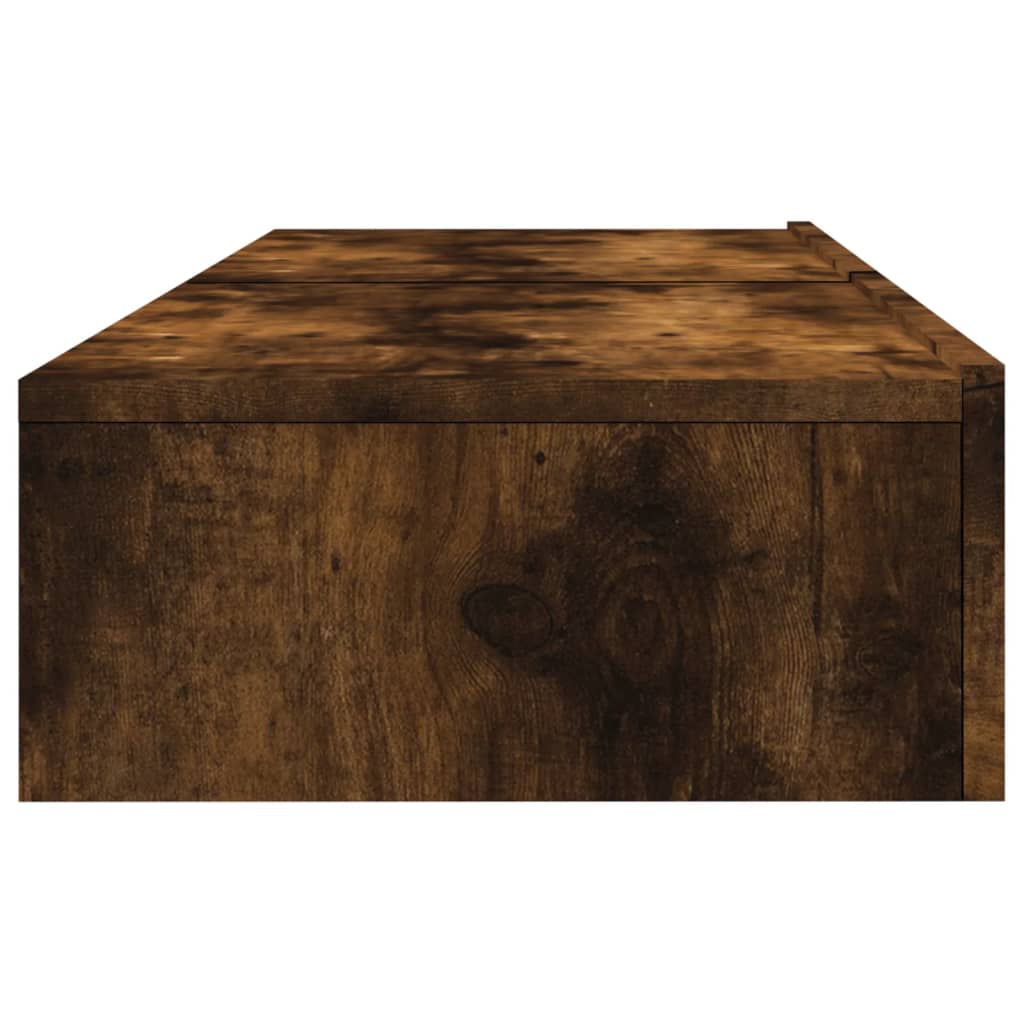 TV Cabinets with LED Lights 2 pcs Smoked Oak 60x35x15.5 cm