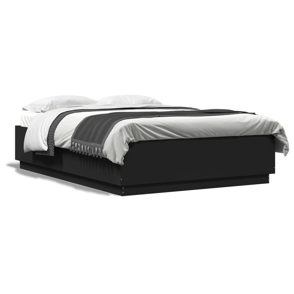 Bed Frame without Mattress Black 160x200 cm