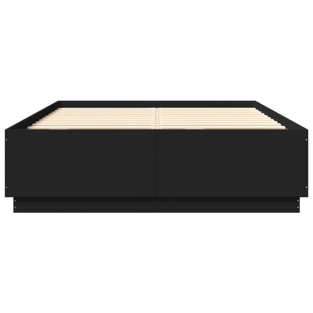 Bed Frame without Mattress Black 160x200 cm