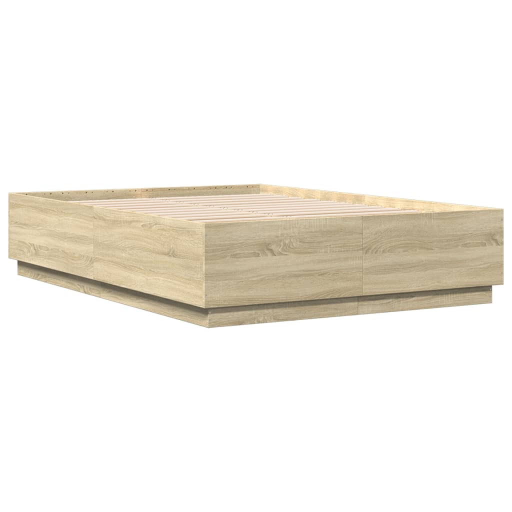 Bed Frame without Mattress Sonoma Oak 160x200 cm