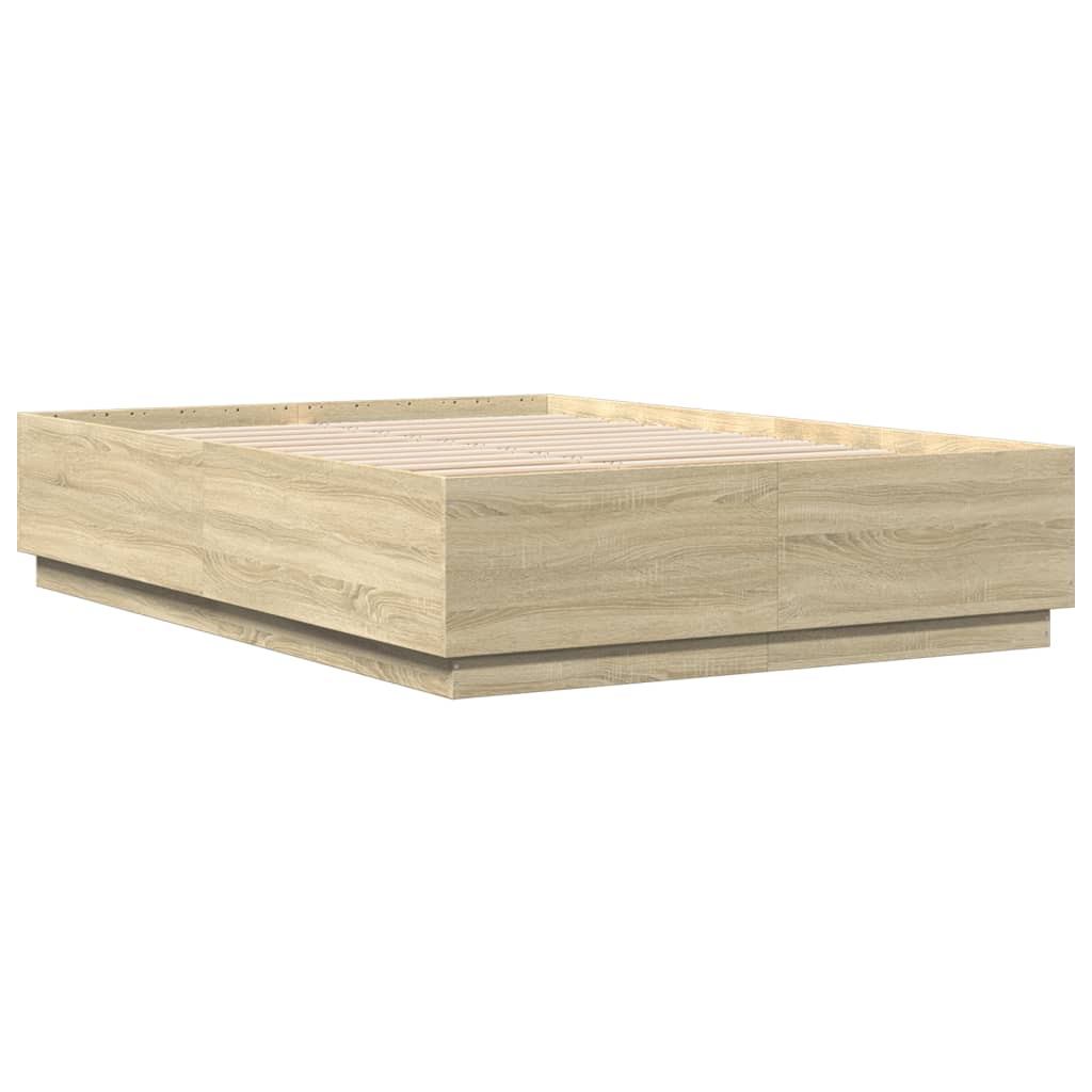 Bed Frame without Mattress Sonoma Oak 160x200 cm