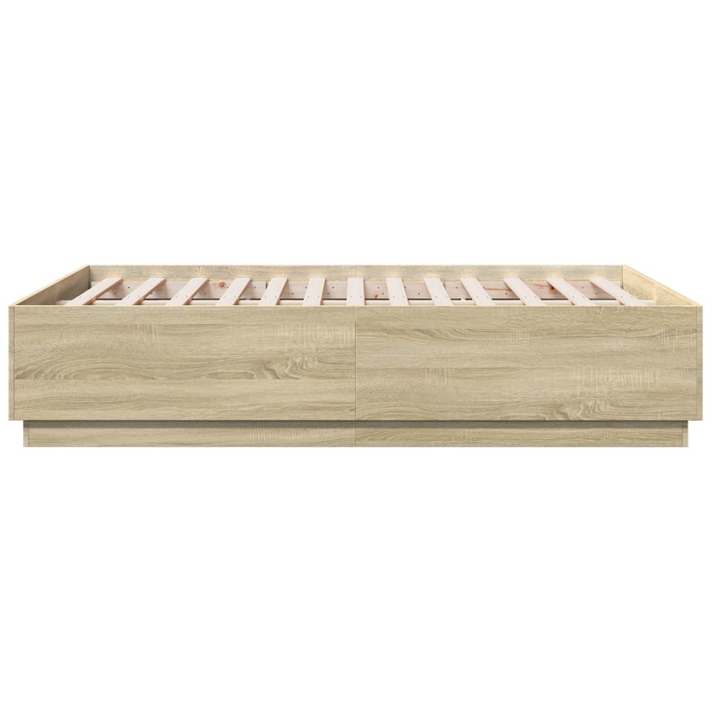 Bed Frame without Mattress Sonoma Oak 135x190 cm Double