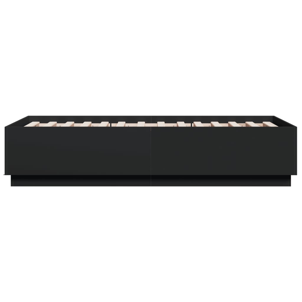 Bed Frame without Mattress Black 75x190 cm Small Single