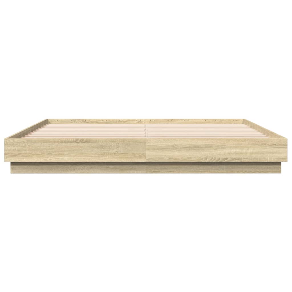 Bed Frame without Mattress Sonoma Oak 180x200 cm Super King