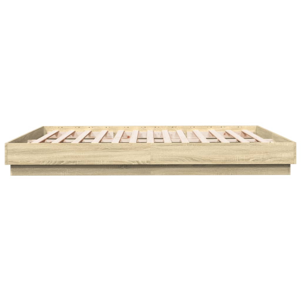 Bed Frame without Mattress Sonoma Oak 180x200 cm Super King