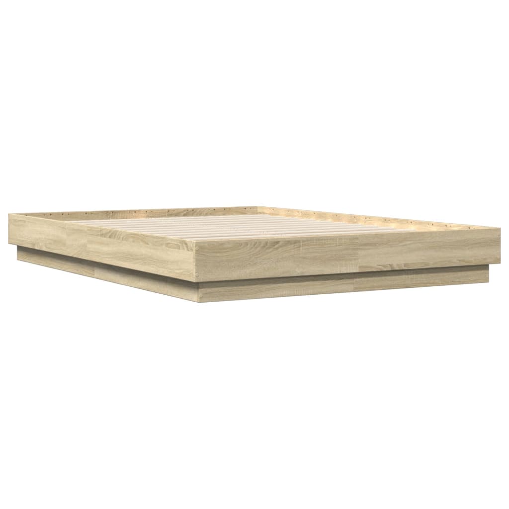 Bed Frame without Mattress Sonoma Oak 160x200 cm