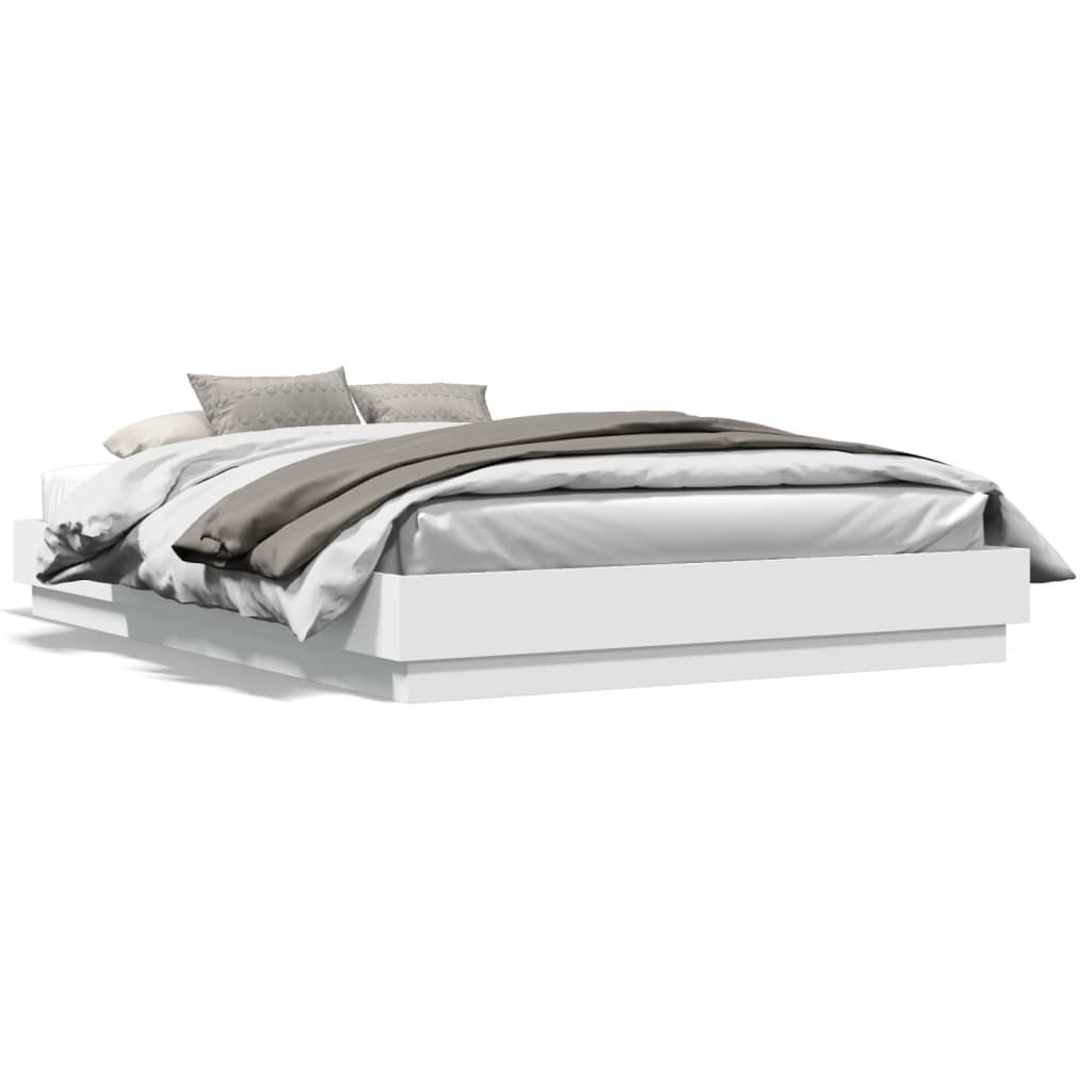 Bed Frame without Mattress White 140x200 cm