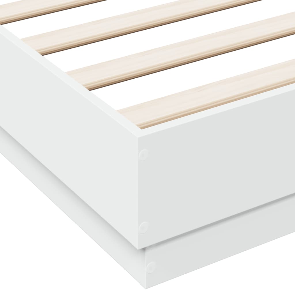 Bed Frame without Mattress White 120x200 cm