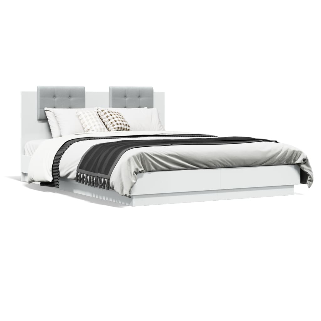 Bed Frame without Mattress White 120x200 cm