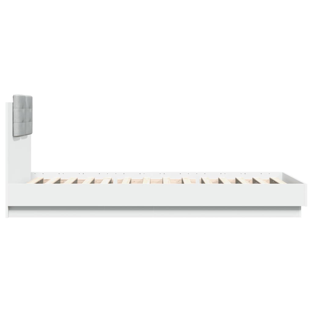 Bed Frame without Mattress White 100x200 cm
