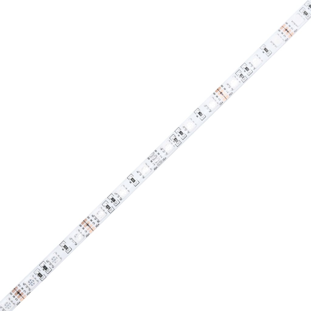 Bed Frame with LED without Mattress White 200x200 cm