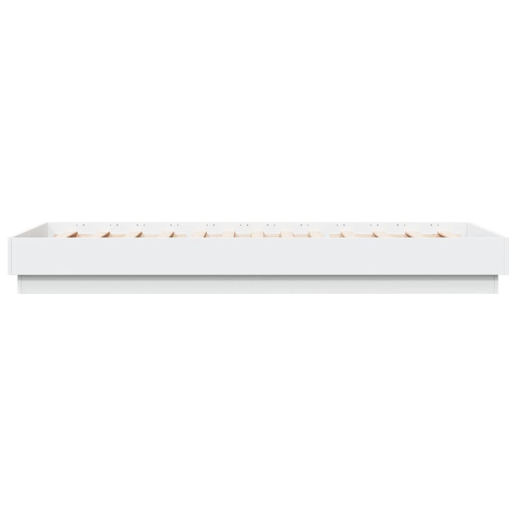 Bed Frame without Mattress with LED Lights White 100x200 cm