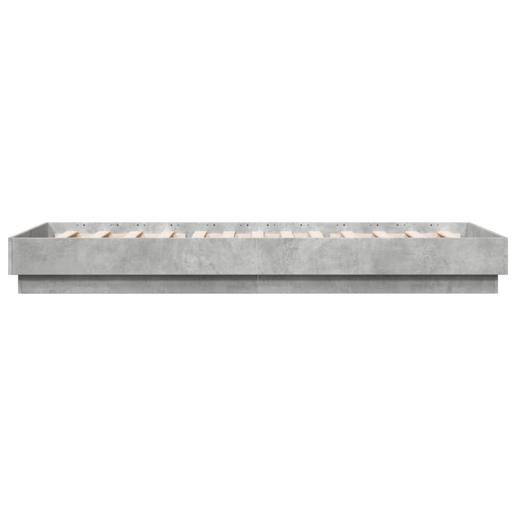 Bed Frame without Mattress Concrete Grey 90x200 cm