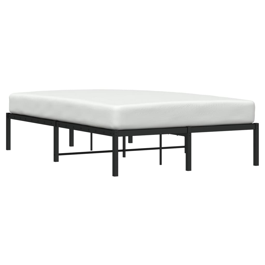 Metal Bed Frame without Mattress Black 120x190cm