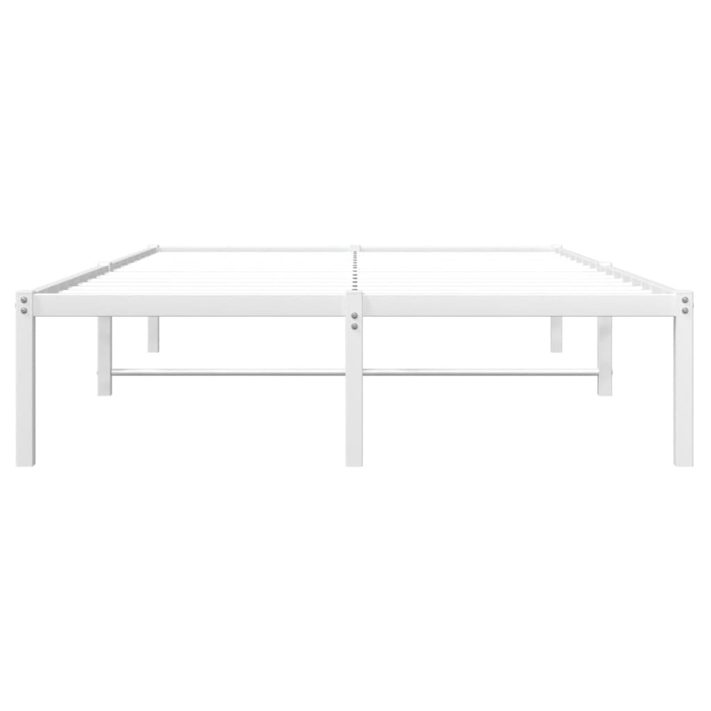 Metal Bed Frame without Mattress White 120x190cm
