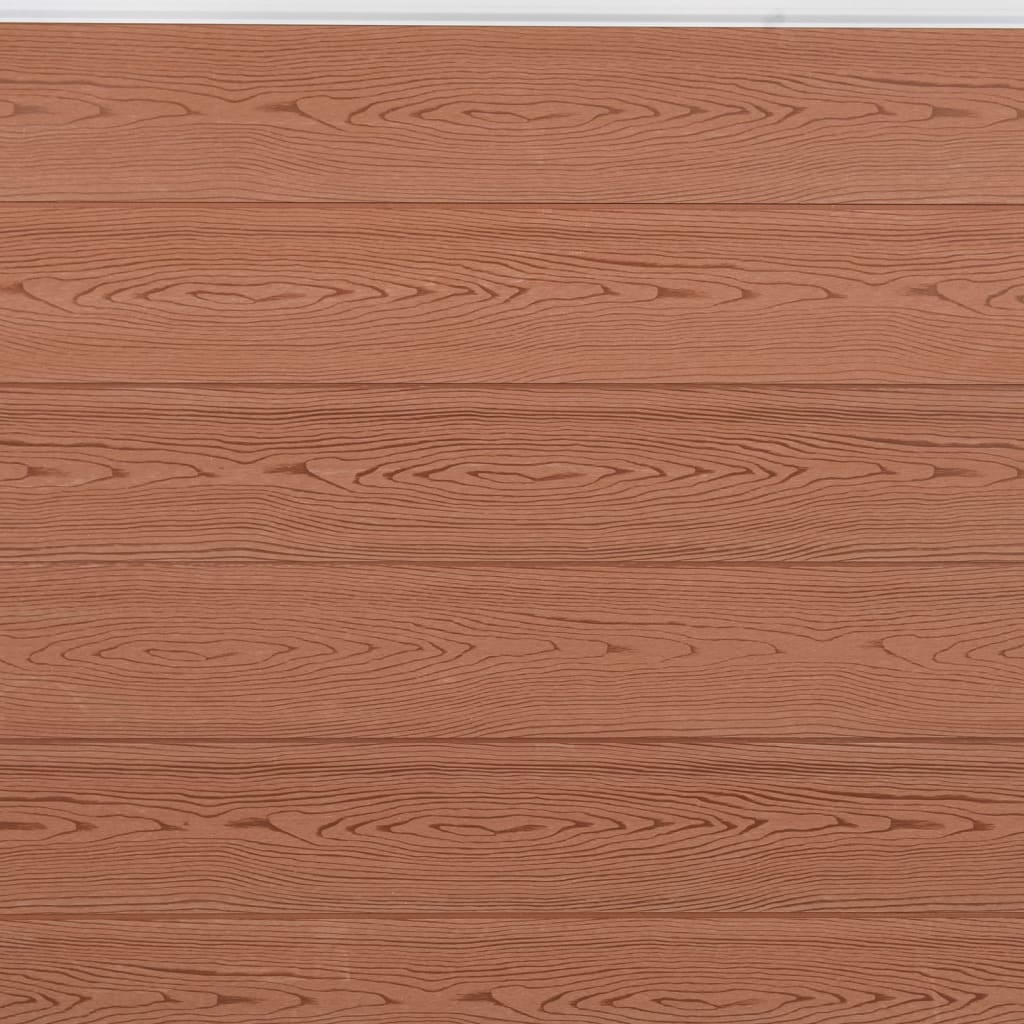 Fence Panel Set Brown 180x186 cm WPC