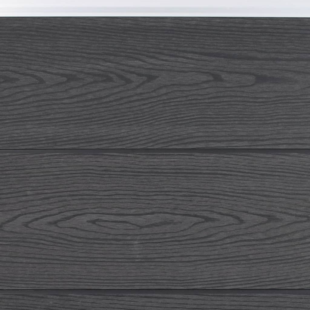 Fence Panel Set Grey 180x186 cm WPC