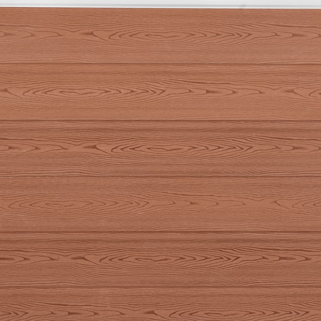 Fence Panel Set Brown 526x186 cm WPC