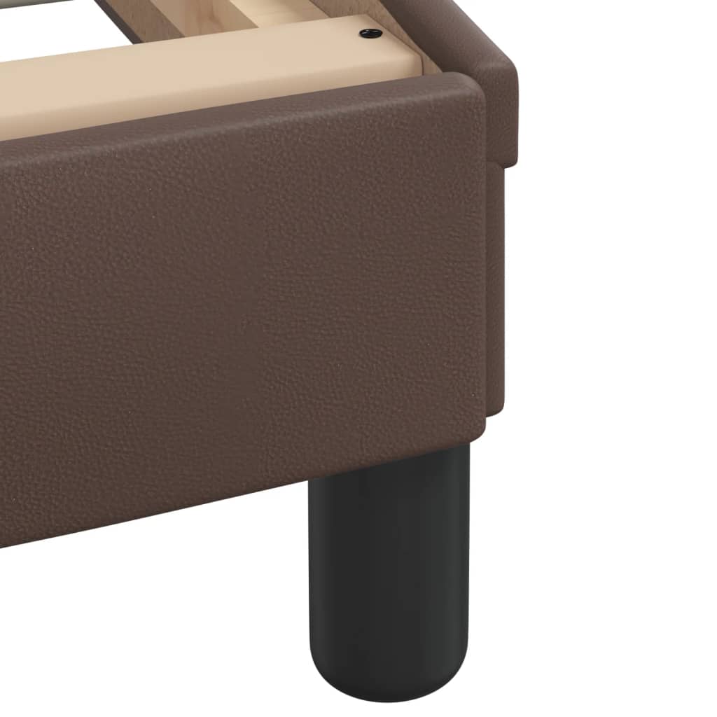 Bed Frame without Mattress "Zadar" Brown 80x200 cm Faux Leather